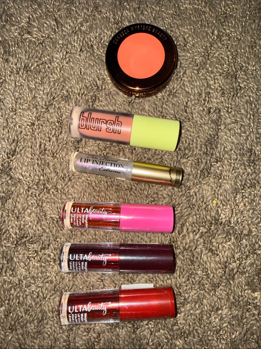 Ulta Beauty Lip stain & DM & Cream Blursh -Bundle — x6 items dm blush swatched